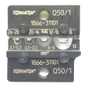 Klauke Crimp Die Set, 4 Ports, Uninsulated, Black, Compatible with Copper Solderless Terminals DIN 46234, Pin Q50/1