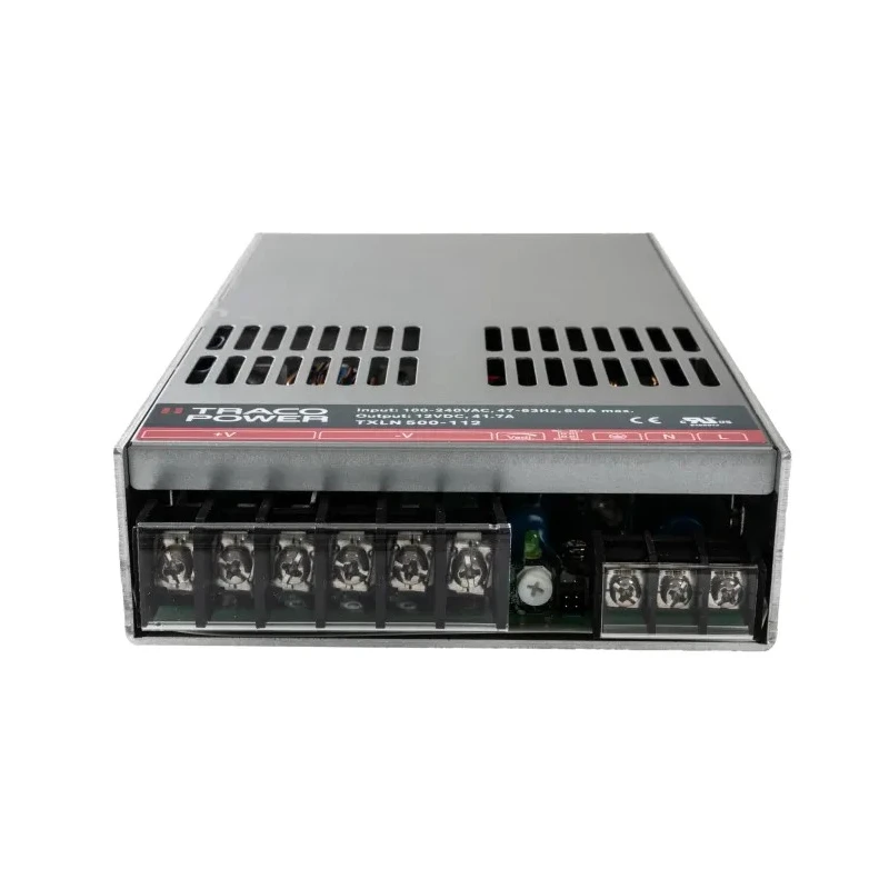 TRACOPOWER High-Efficiency 500W 12V DC Chassis Mount Switching Power Supply TXLN 500-112