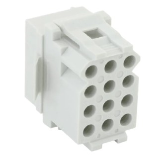 Souriau Sunbank by Eaton Connector Housing 12 Way 4 Row Straight Panel Mount Polyamide 5.08 mm Pitch SMS12R3