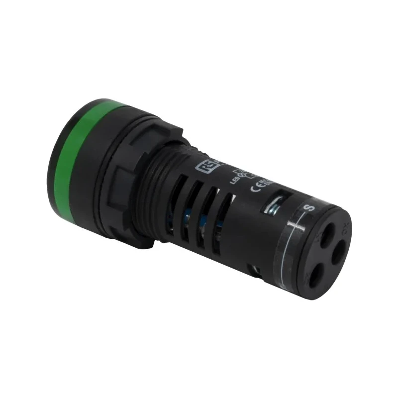 RS PRO Panel Mount Green LED Pilot Light 12 V AC/DC Polycarbonate IP65 Round 22mm Cutout LEDtec 909-2493