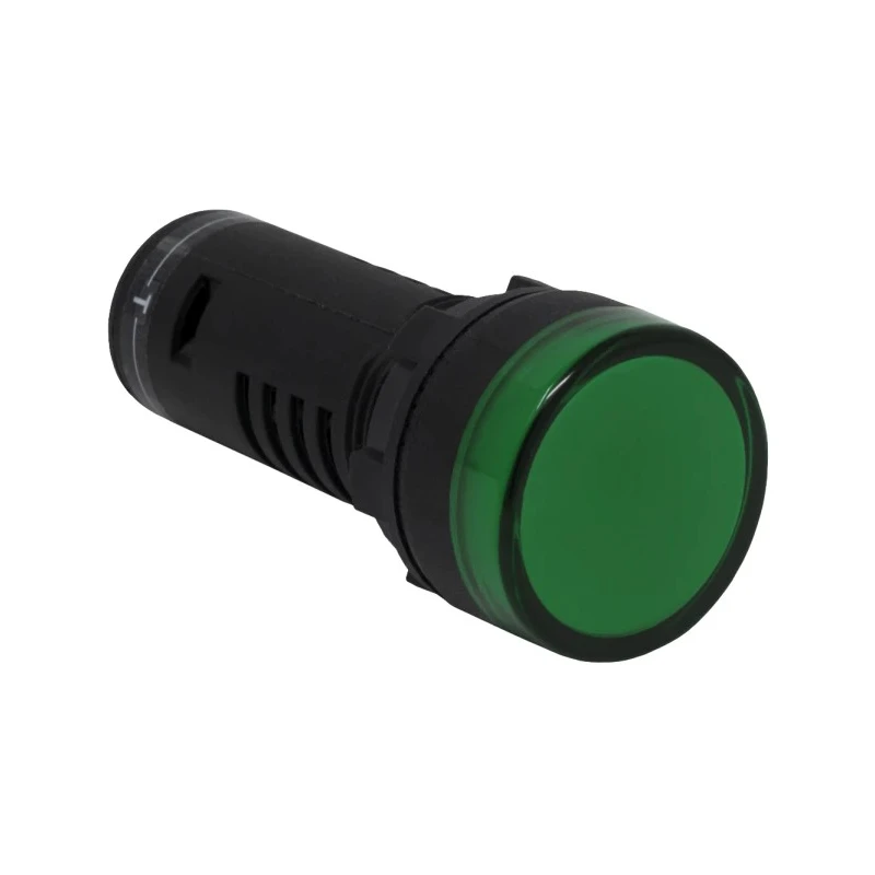 RS PRO Panel Mount Green LED Pilot Light 12 V AC/DC Polycarbonate IP65 Round 22mm Cutout LEDtec 909-2493