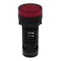 RS PRO Panel Mount Red LED Pilot Light LEDtec 22 mm Cutout 24 V AC/DC IP65 Round 909-2512