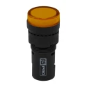 RS PRO Panel Mount Yellow LED Pilot Light LEDtec16 16 mm Cutout 120 V AC/DC IP40 Round
