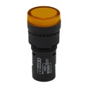 RS PRO Panel Mount Yellow LED Pilot Light LEDtec16 16 mm Cutout 120 V AC/DC IP40 Round