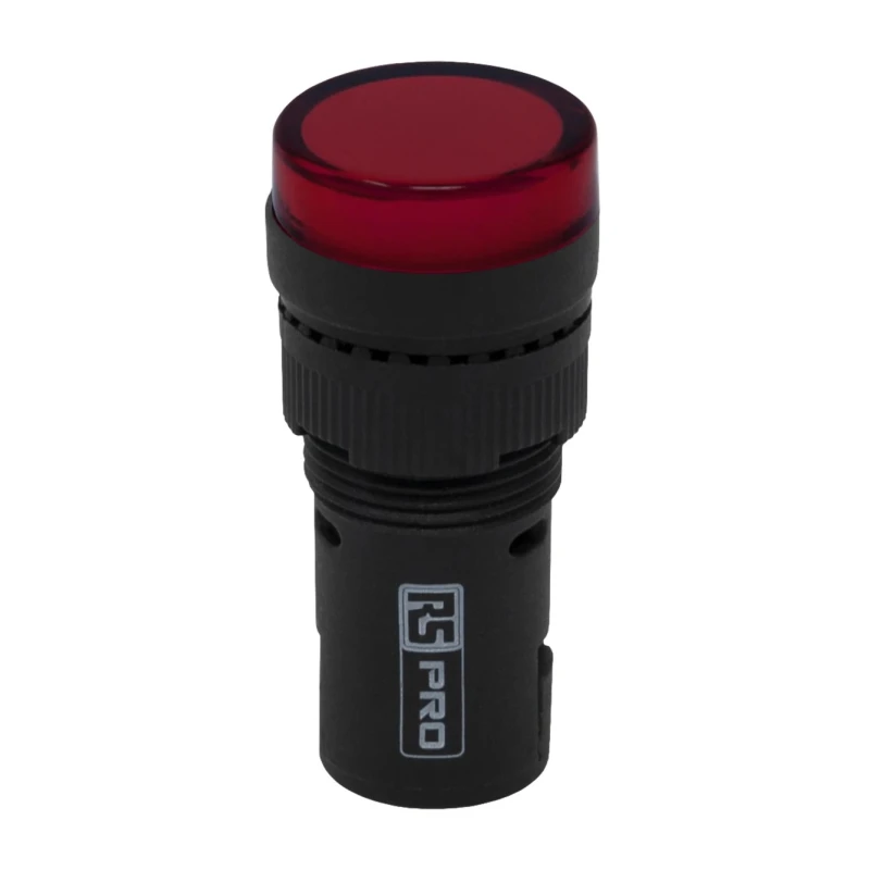 RS PRO Panel Mount Red LED Pilot Light 16 mm Cutout, 120 V AC/DC, IP40, Round LEDtec16