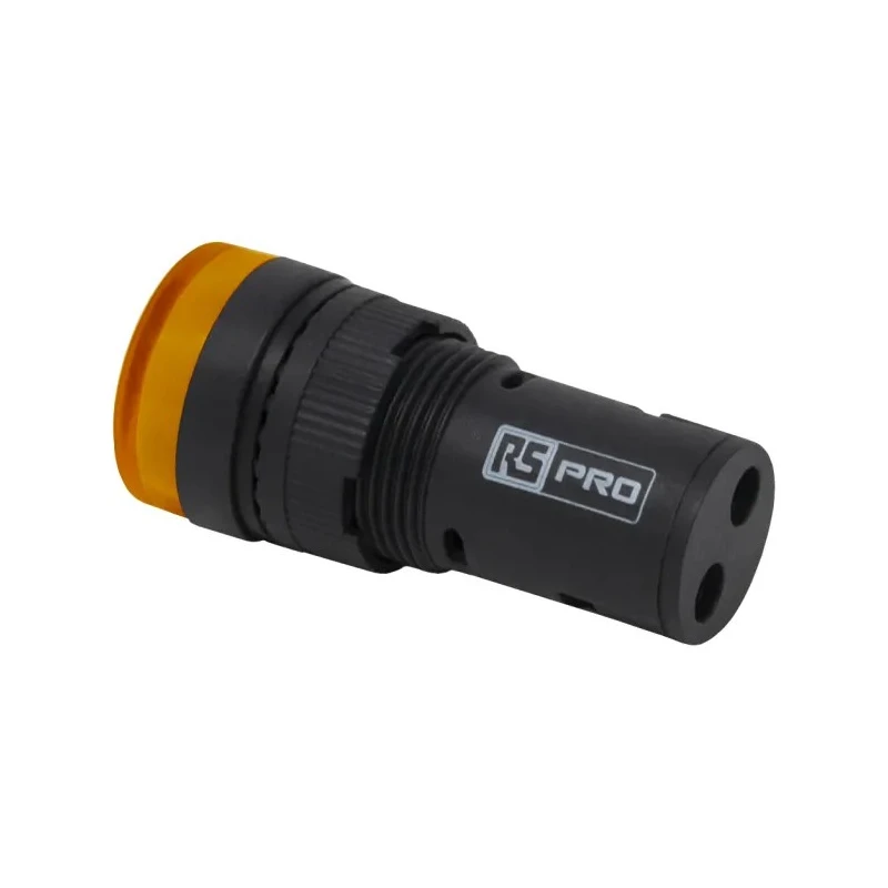 RS PRO Panel Mount Yellow LED Pilot Light LEDtec16 16 mm Cutout 120 V AC/DC IP40 Round