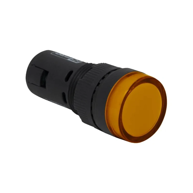 RS PRO Panel Mount Yellow LED Pilot Light LEDtec16 16 mm Cutout 120 V AC/DC IP40 Round