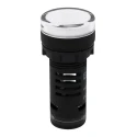 RS PRO Panel Mount White LED Pilot Light LEDtec 22 mm Cutout 120 V ac 120 V dc IP65 Round 909-2531