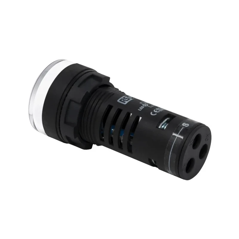 RS PRO Panel Mount White LED Pilot Light LEDtec 22 mm Cutout 120 V ac 120 V dc IP65 Round 909-2531