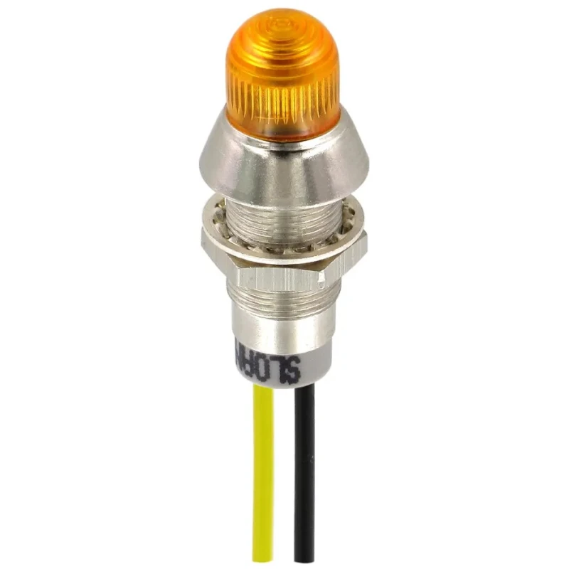 Sloan Yellow Panel Mount Indicator 8.2 mm Lead Wire Termination IP68 28V 174 Series 1782816A1Y54UCL1