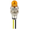 Sloan Yellow Panel Mount Indicator 8.2 mm Lead Wire Termination IP68 28V 174 Series 1782816A1Y54UCL1