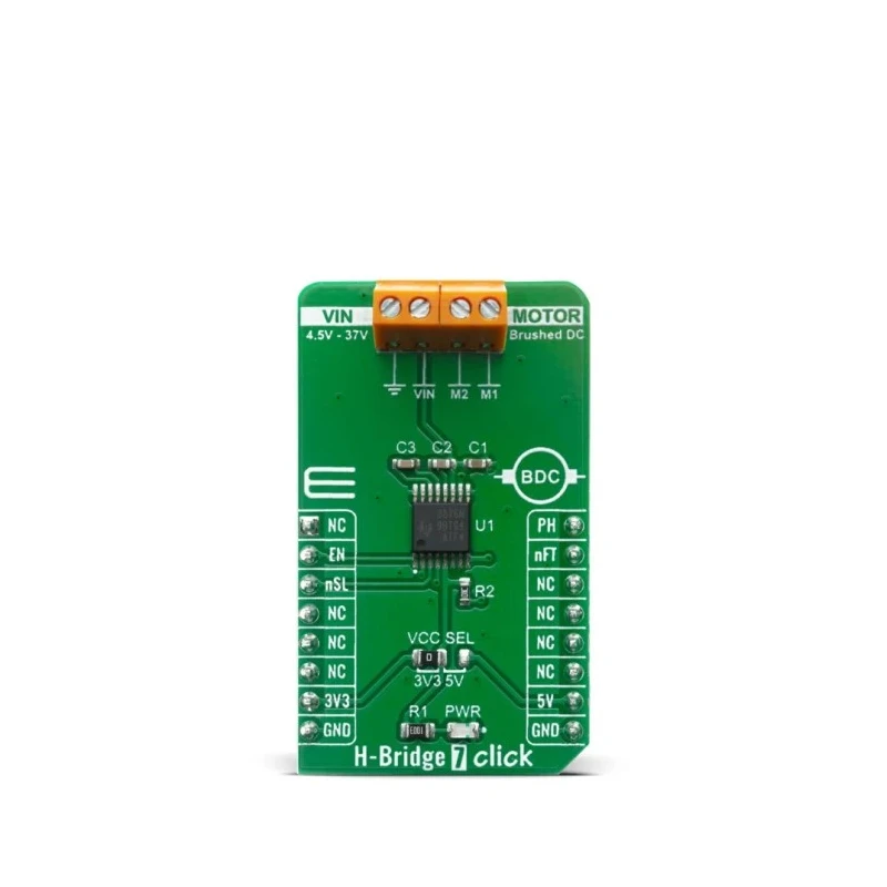 MikroElektronika H-BRIDGE 7 Click Power Management Evaluation Board for DRV8876N MIKROE-4143