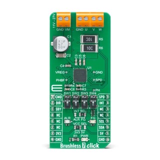MikroElektronika Brushless 7 Click Motor Control Board with TC78B009FTG BLDC Motor Driver IC TC78B009FTG