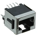 TE Connectivity 100616 Series RJ45 Connector Female Through Hole Cat3 Shielded Vertical 1 Port 8 Way RJ45