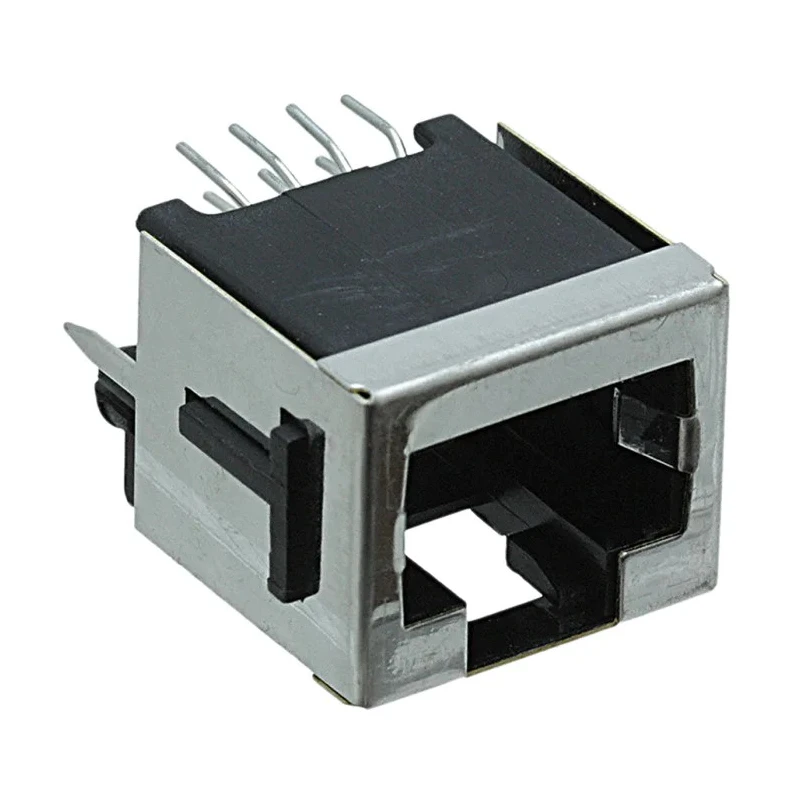 TE Connectivity 100616 Series RJ45 Connector Female Through Hole Cat3 Shielded Vertical 1 Port 8 Way RJ45