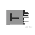 TE Connectivity 100616 Series RJ45 Connector Female Through Hole Cat3 Shielded Vertical 1 Port 8 Way RJ45