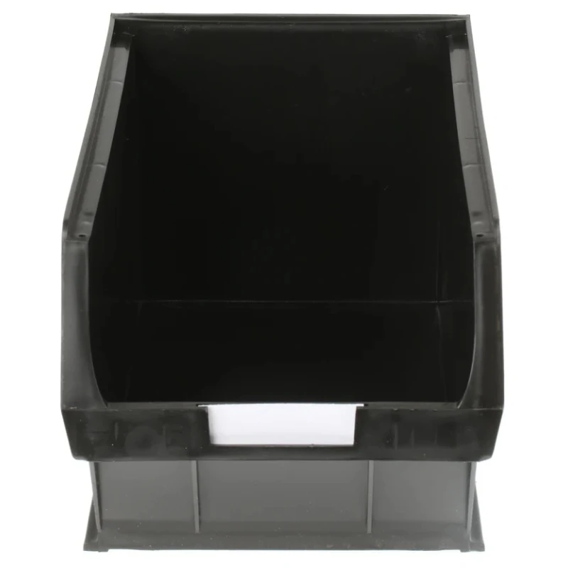 RS PRO Polypropylene Storage Bin, 350 mm x 205 mm x 182 mm, Black 909-6912