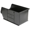RS PRO Polypropylene Storage Bin, 350 mm x 205 mm x 182 mm, Black 909-6912