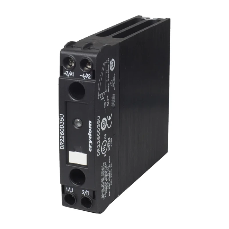 Crydom DR22 Series Solid State Relay 30 A Load 600 Vrms Load 4-32V DC Control DIN Rail Mount 