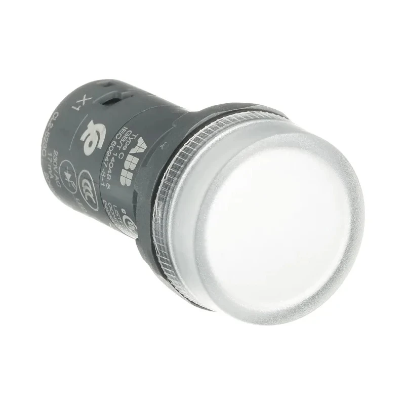 ABB Panel Mount Clear LED Pilot Light 230V AC 22 mm Cutout IP66 IP67 Round CL2-523