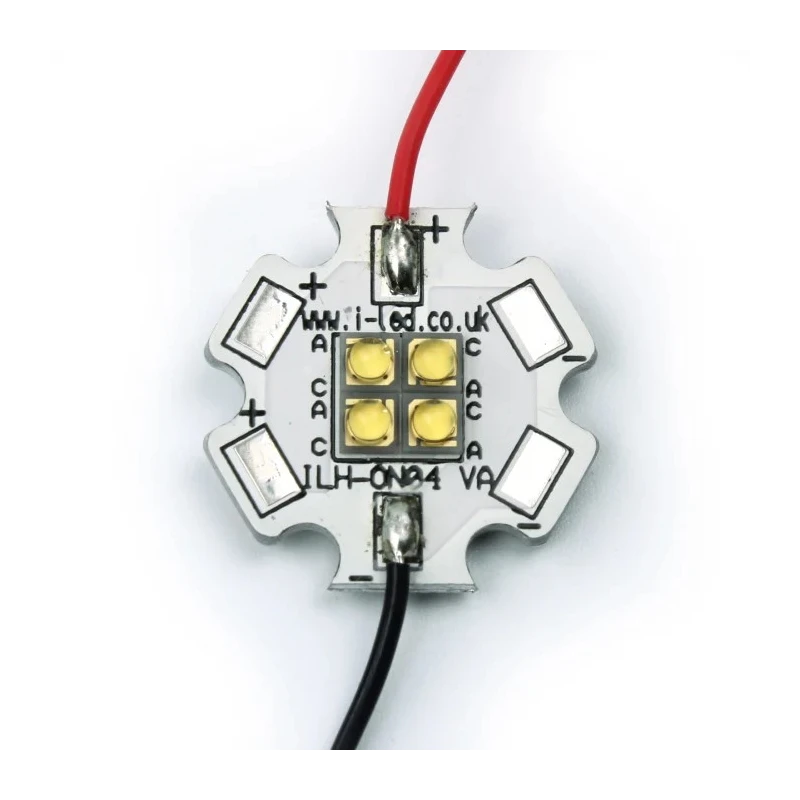 Intelligent LED Solutions OSLON Square 4+ PowerStar LED Array 4-LEDs Deep Blue 20mm Diameter IHH-OG04-DEBL-SC221-WIR200.