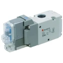 SMC Pneumatic Solenoid Valve 3/2 G Threaded Port 1/4 in Aluminium Body 24V dc 1.5W  VP300