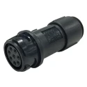 Bulgin Circular Connector 8 Contacts Cable Socket Miniature Polymer Housing Gold-Plated Copper Buccaneer PXP4011/08P/5560