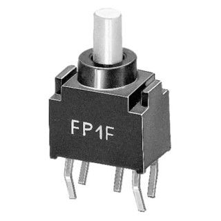KNITTER-SWITCH FP Series Momentary Push Button Switch, PCB Mount, SPDT, Yellow LED, IP40/IP67, 28V DC - 250V AC FP 1 F