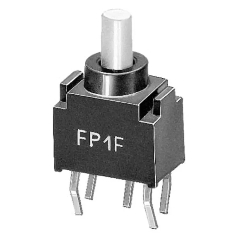 KNITTER-SWITCH FP Series Momentary Push Button Switch, PCB Mount, SPDT, Yellow LED, IP40/IP67, 28V DC - 250V AC FP 1 F