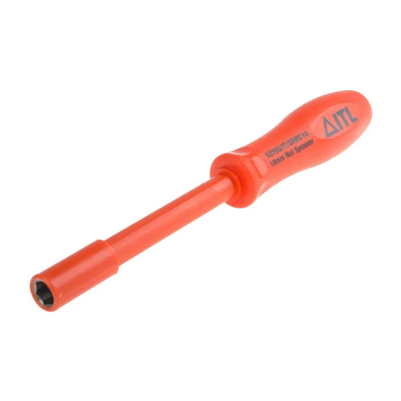 ITL Insulated Tools Ltd Hexagon Nut Driver 10 mm Tip, 105 mm Steel Blade, Plastic Handle, VDE/1000V Approved, 265 911-1528