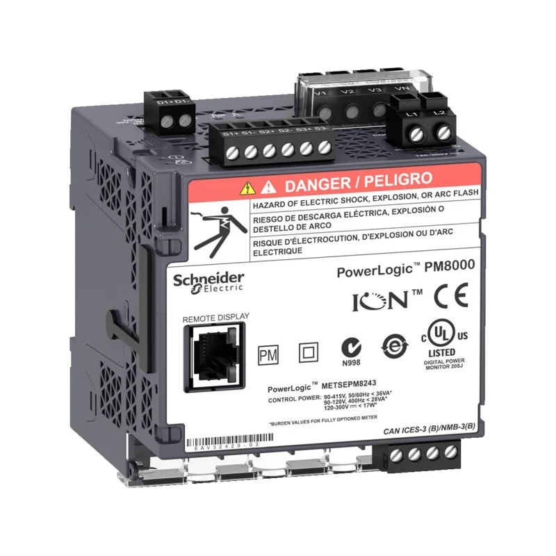 Schneider Electric 3 Phase Electromechanical LCD Energy Meter PowerLogic METSEPM8243