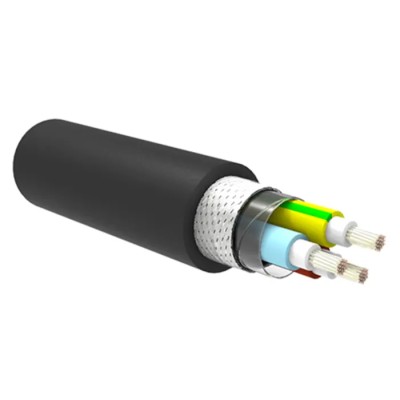 TE Connectivity C-Lite 3 Core 2.5mm² Low Smoke Zero Halogen Black Power Cable 50 m 600V CL105-3GX2.50-SO-0(50)