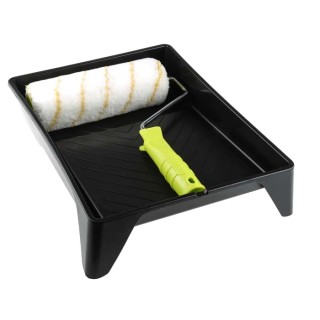 RS PRO Paint Roller and Tray Kit with 228.6 mm Polyester Roller Sleeve, Plastic Tray, Cage Frame 913-2459