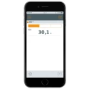 Testo Bluetooth Infrared Thermometer Model , Temperature Range -30 °C to 250 °C, ±2.5°C Accuracy, 10:1 Optics, AAA 0560 1805