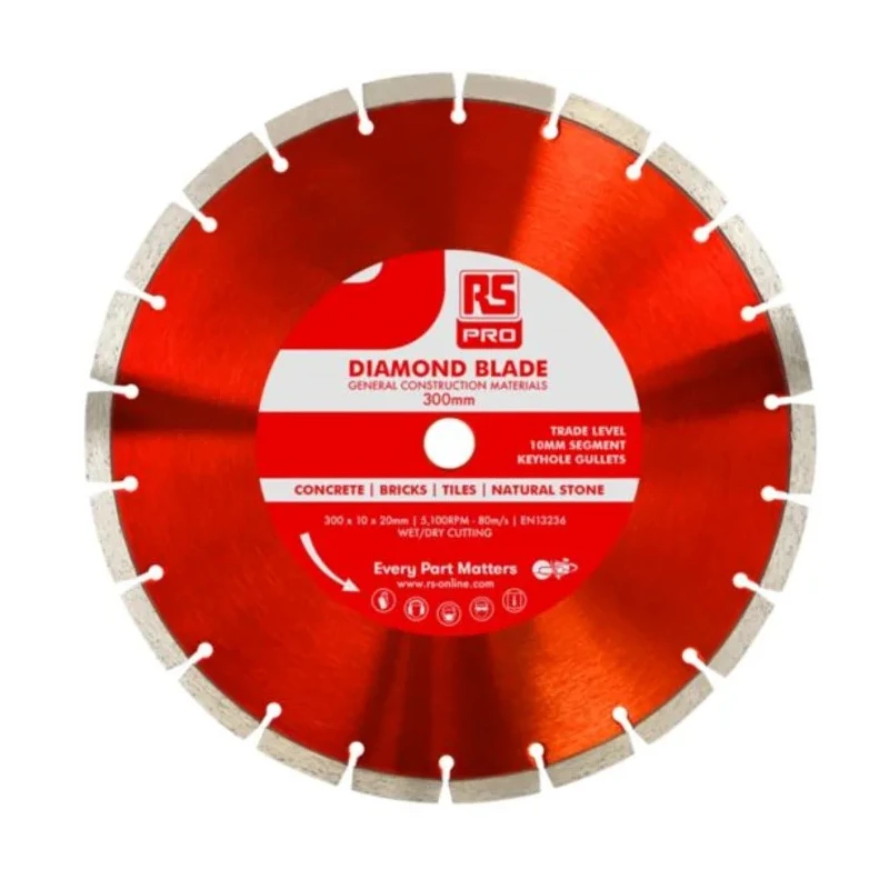 RS PRO Multi Material Diamond Tipped Saw Blade 300 mm Diameter 20 mm Arbor 217-2663