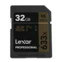Lexar 32 GB SDHC Memory Card Class 10, 633x Speed, UHS-I, SLC NAND LSD32GCBEU633