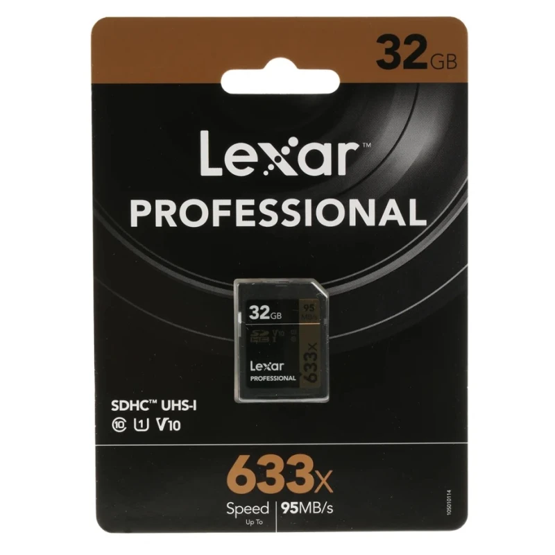 Lexar 32 GB SDHC Memory Card Class 10, 633x Speed, UHS-I, SLC NAND LSD32GCBEU633