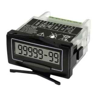 Trumeter Self-Powered 8-Digit LCD Panel Mount Timer 240V AC with 10-Year Battery Life 7511