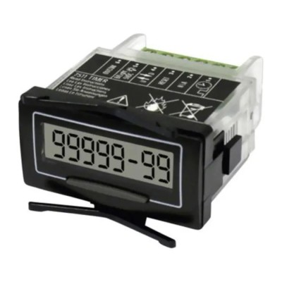 Trumeter Self-Powered 8-Digit LCD Panel Mount Timer 240V AC with 10-Year Battery Life 7511
