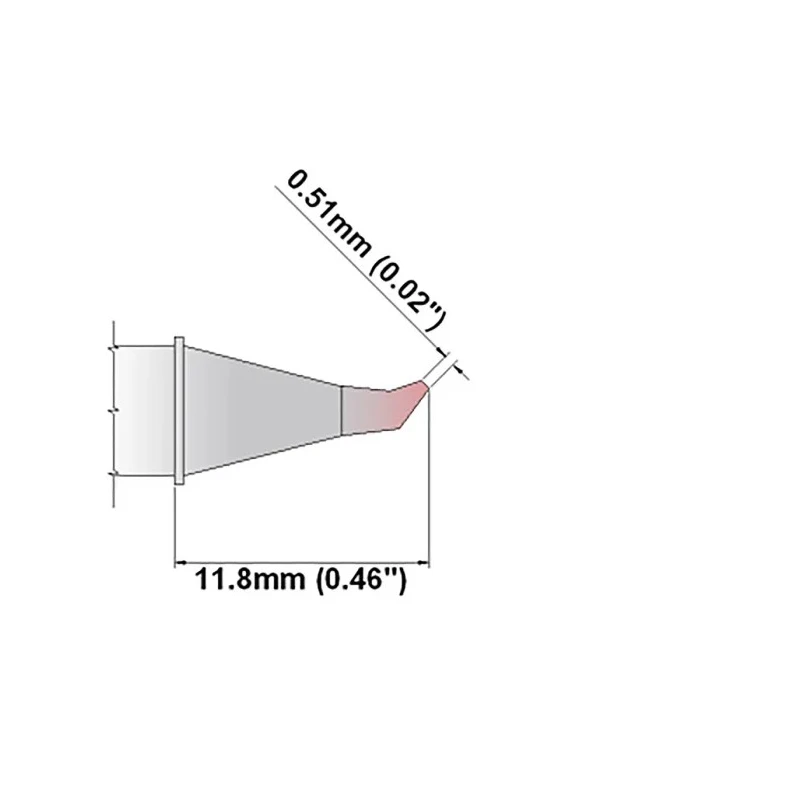 Thermaltronics 0.51 mm Bent Sharp 30° Tip Series S Soldering Iron Tip for SP200, MFR-PS2200, TMT-2000PS, MFR-PS1100 S60SB005