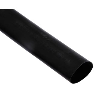 HellermannTyton Black Heat Shrink Tubing 24 mm Sleeve Diameter x 1.2 m Length 4:1 Shrink Ratio TA42 Series TA42