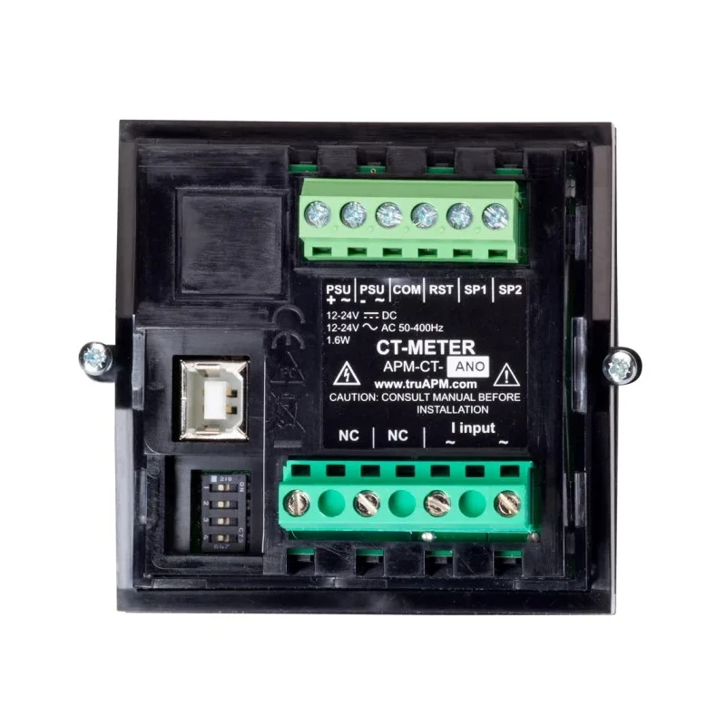 Trumeter Digital Panel Ammeter 500 mA AC, 68 mm x 68 mm, 0.5% Accuracy APM-CT-ANO