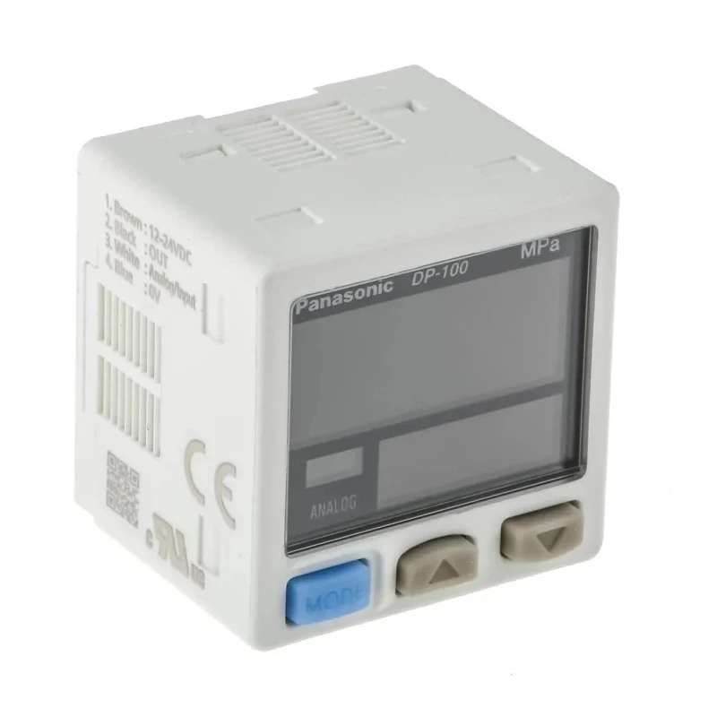 Panasonic DP-101 Series Pressure Sensor, NPN/PNP Output, Gauge Reading, -1 bar to 10 bar, 12V-24V DC DP-102A-E-P