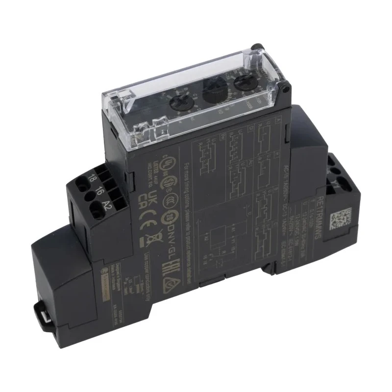 Schneider Electric Harmony Time Series DIN Rail Timer Relay 1-Contact 12 to 240 V DC/AC 1 s to 100 h RE17RMMWS