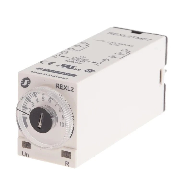 Schneider Electric Harmony Time Series Timer Relay 2-Contact 24 to 240 V dc 110V ac 0.1 s to 100 h REXL2TMF7