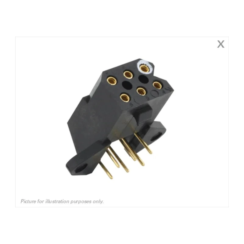 Souriau Sunbank by Eaton SMS Series Right Angle PCB Socket, 6-Contact, 2 Row, 5.08 mm Pitch, 15A, 250V, Solder SMS6GE53K9
