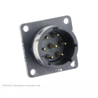 Souriau Sunbank by Eaton UTGX Straight 7 Way Flange Circular Connector Male 600V 12A Shell Size 14 Bayonet UTGX014D7P