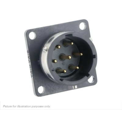 Souriau Sunbank by Eaton UTGX Straight 7 Way Flange Circular Connector Male 600V 12A Shell Size 14 Bayonet UTGX014D7P