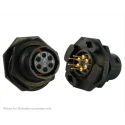 Souriau Sunbank by Eaton Industrial Circular Connector Panel Mount Socket Female 6 Contacts 32V 7A IP68 IP69K 