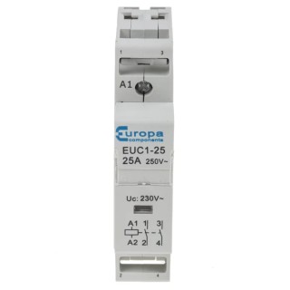 Europa 230V AC Coil 2-Pole Contactor 25 A, 4 kW Motor Control EUC1-25-2P